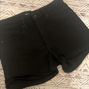 Old Navy Black Jean Shorts size 12 OG Straight High Rise